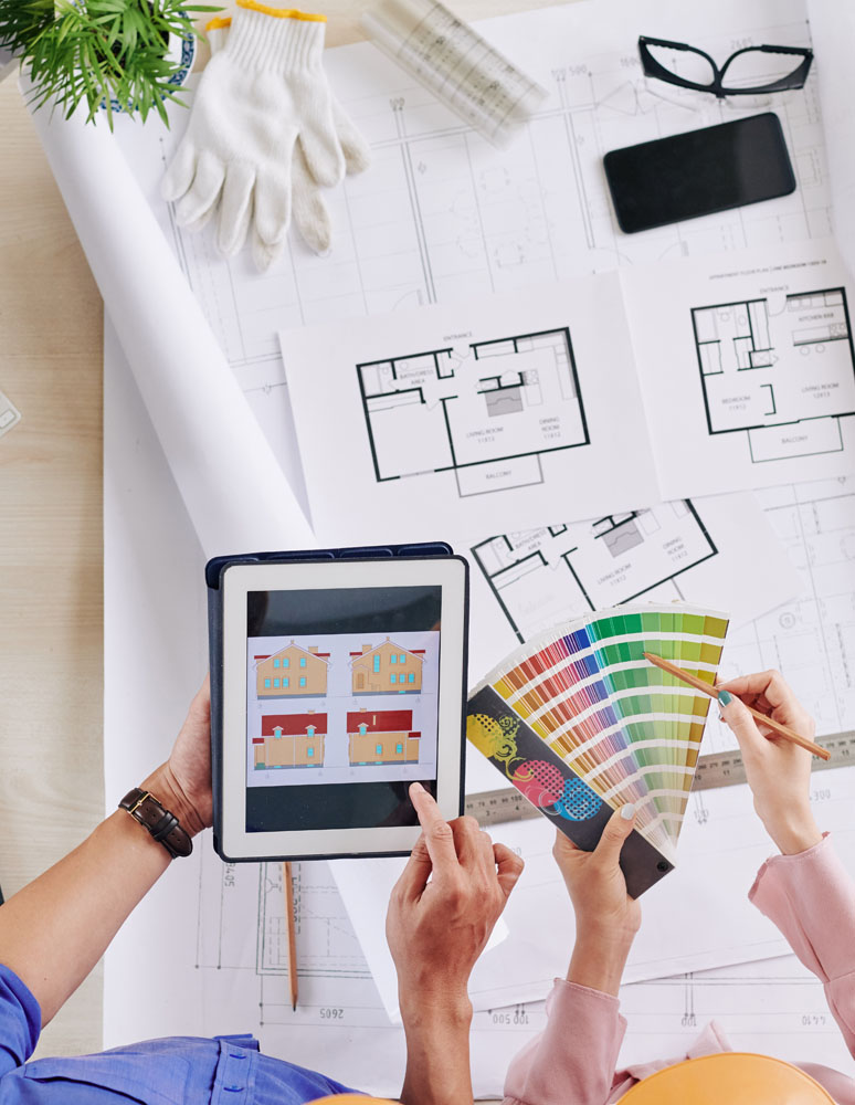 architects choosing exterior walls color 9TX66QQ